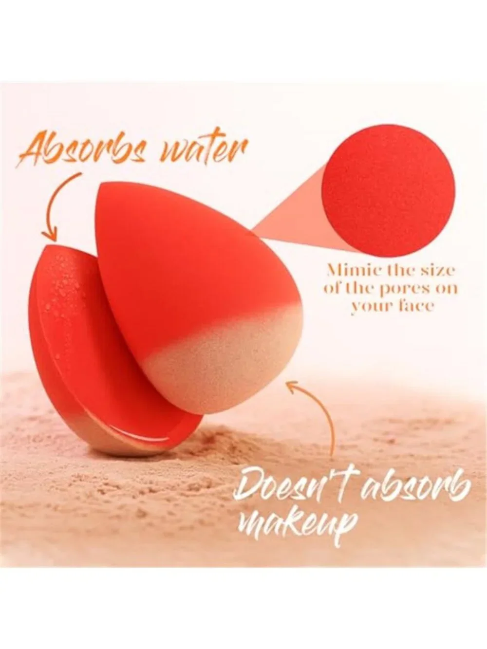 Makeup Sponge Set, 5 Pack Foundation Beauty Sponges & Soft Blenders